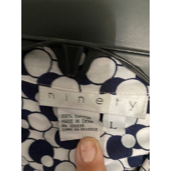 Ninety shirt short  sleeve woman's size L - Picture 4 of 7